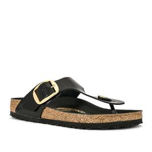 Gizeh Birkenstock with big gold buckle